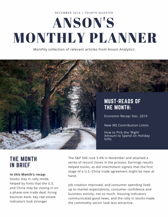 Anson's Monthly Planner December 2019